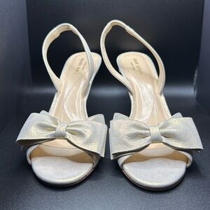 BNWOT : Kate Spade ♠️ 🎀 Sling Back Metallic Heels